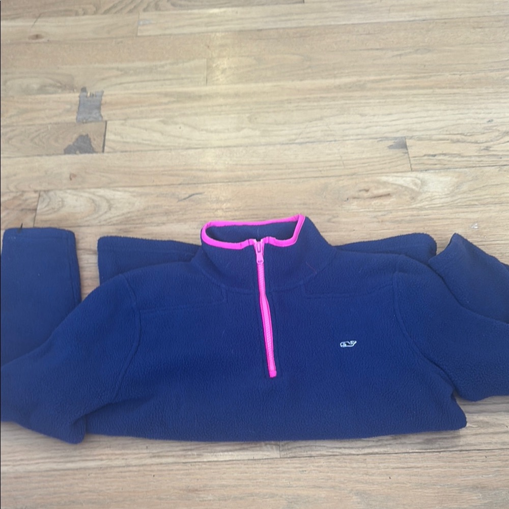 Vineyard Vines Blue and Pink Cowl Neck Jacket